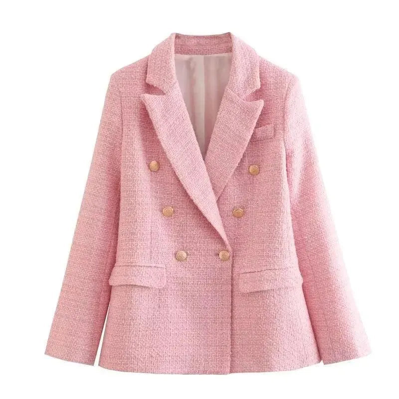 Stylischer Damen Blazer Tweed Optik