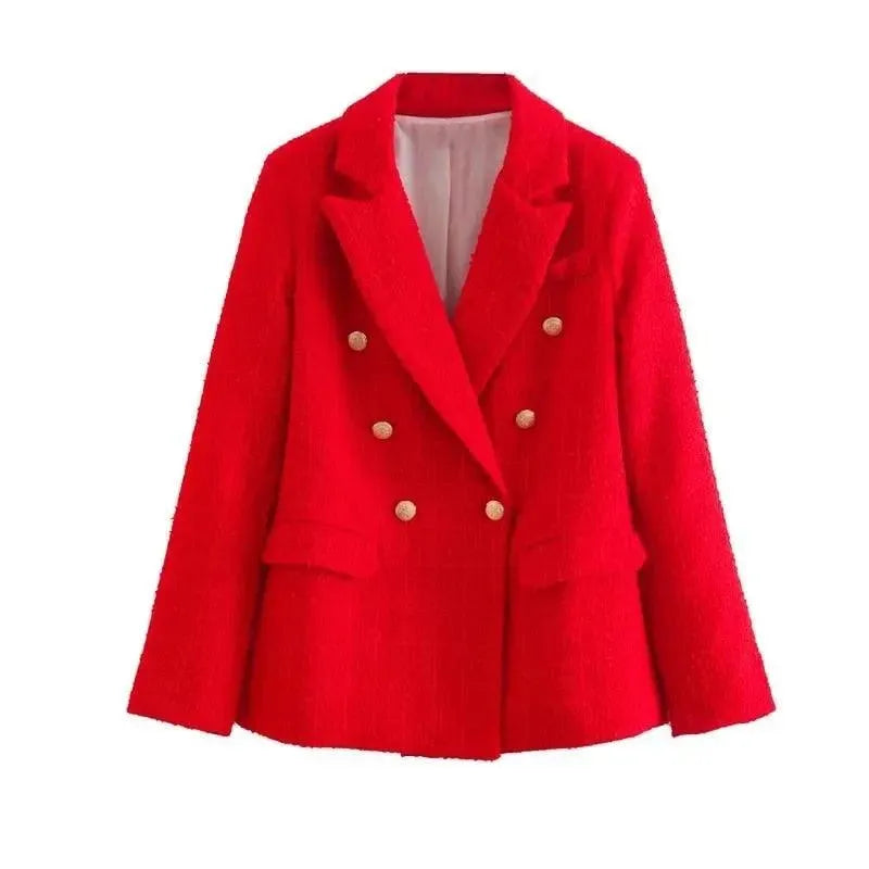 Stylischer Damen Blazer Tweed Optik