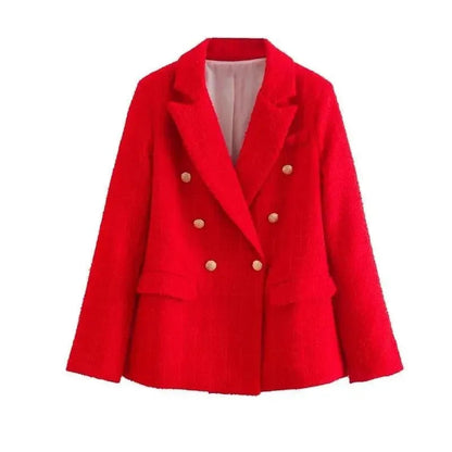 Stylischer Damen Blazer Tweed Optik