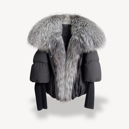 Damen Kunstpelz Winterjacke Elegant