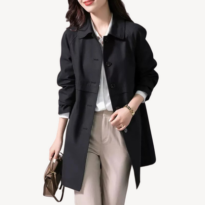 Damen Mantel Elegant Knöpfe