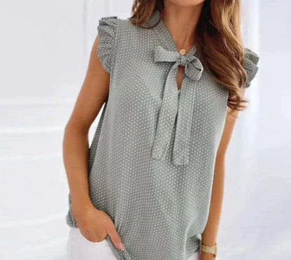Frauen Bluse Rüschendetail Bürochic