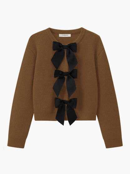 Stylisher Damenpullover mit Bow-Detail