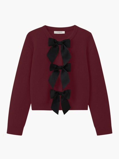 Stylisher Damenpullover mit Bow-Detail