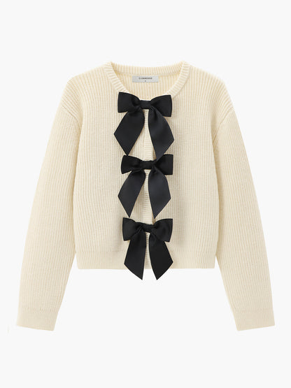 Stylisher Damenpullover mit Bow-Detail