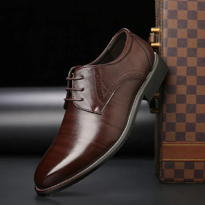 Herren Anzugschuhe Leder Klassisch Brogue Design