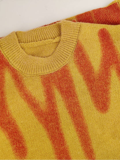 Damen Strickpullover Streifen Design
