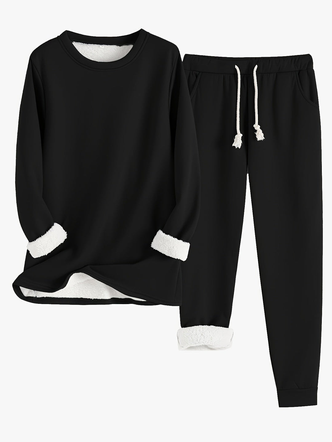 Damen Bequemes Winter-Pyjama-Set