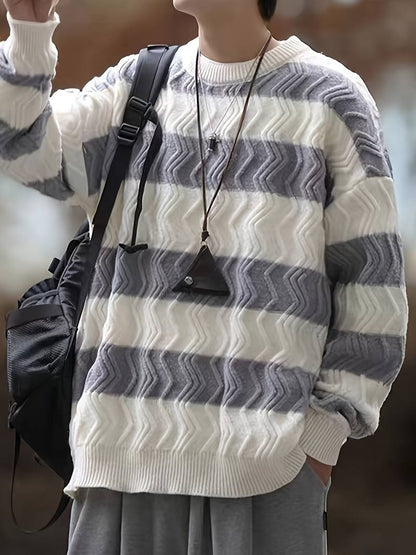 Farbiger Pullover Herren Modern Style