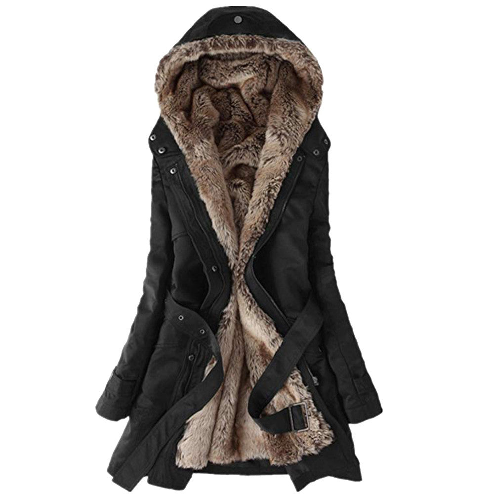 Elegantes Damenparka Mit Gürtel &amp; Chic Details
