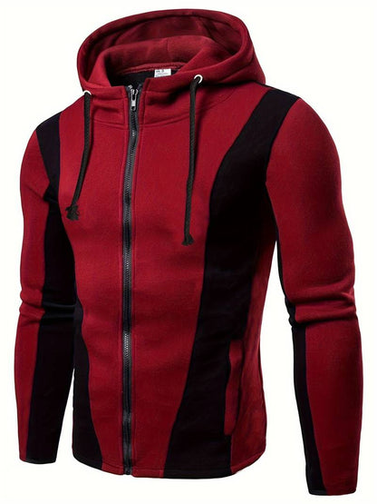 Stylish Herren Hoodie Farbblock Design - IdealeKleiden