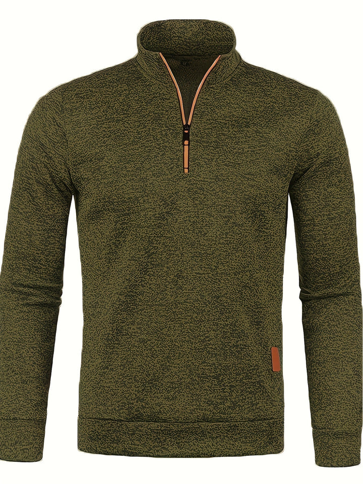 Herren Pullover Warm Reißverschluss Winter