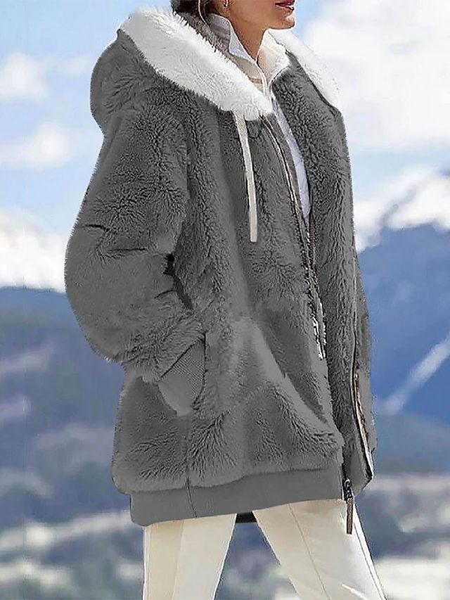 Weiche Winterjacke Plüsch Damenschuhe