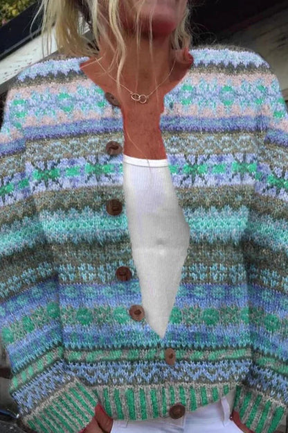 Lotte - Blauer Strickpullover Nordischer Stil - IdealeKleiden