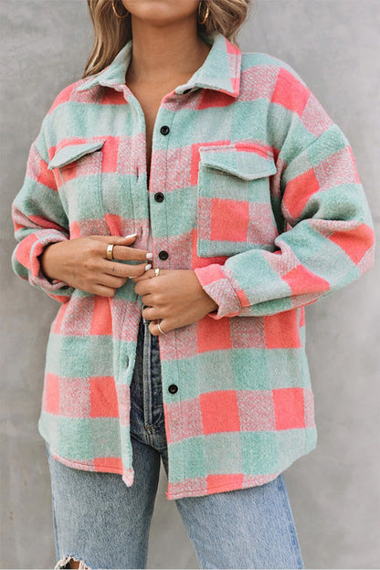 Karo Freizeitjacke Übergroß Großkaros Design
