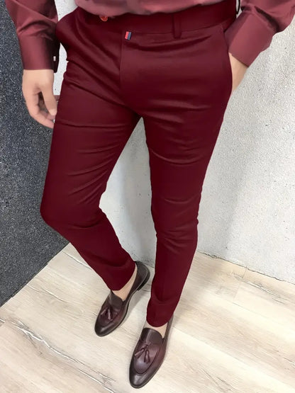 Schmale Anzughose Herren Elegant