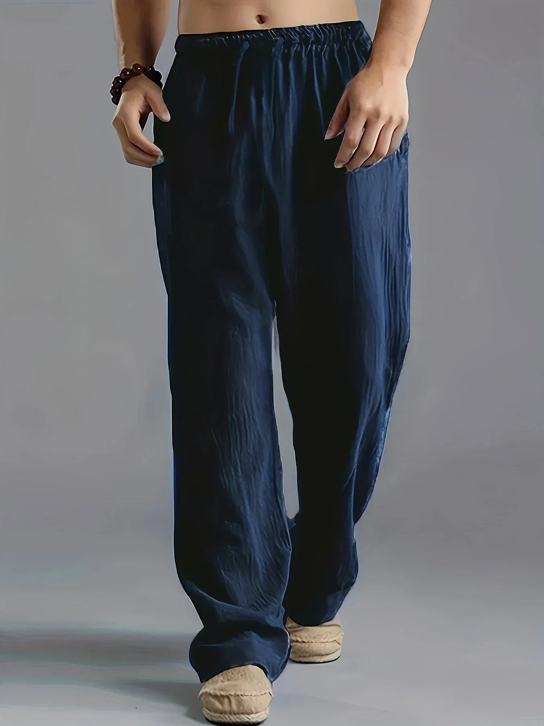 Gerade Herrenhose Mit Elastischem Bund