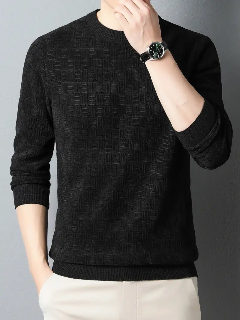 Rundhals Pullover für Männer Casual