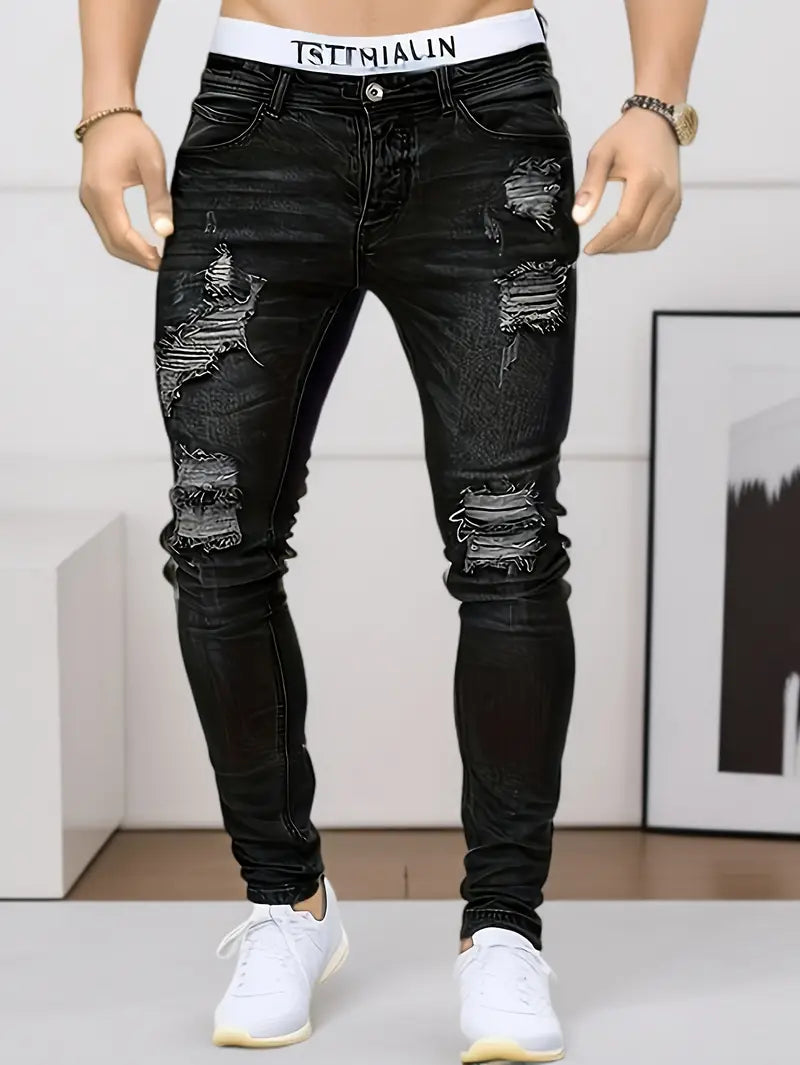 Gabriel - Rissige Straßenjeans Lässig Männer