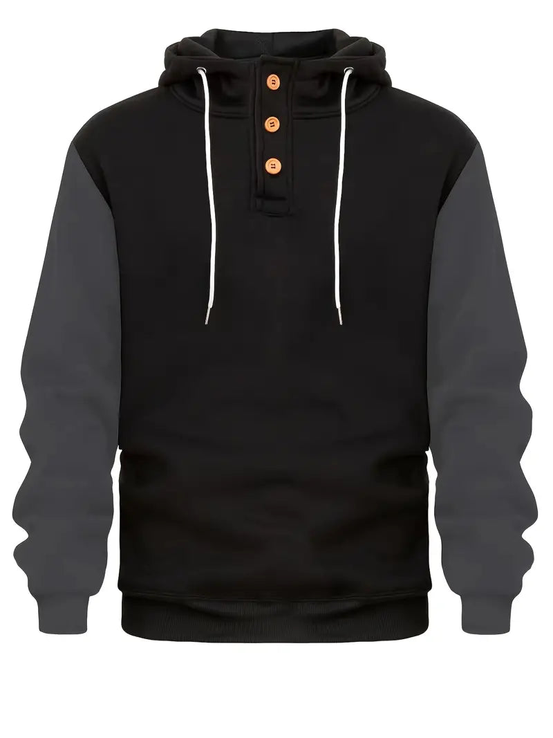 Herren Hoodie Langarm Warm Modern