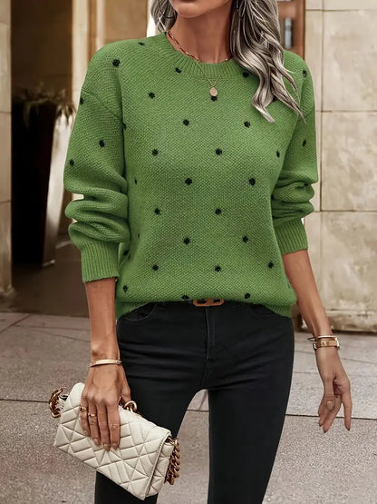Stylischer Pullover mit Punktemuster