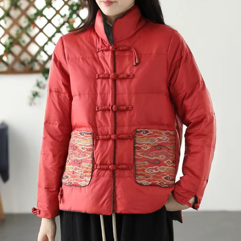 Elegante Damenwinterjacke Klassisches Design