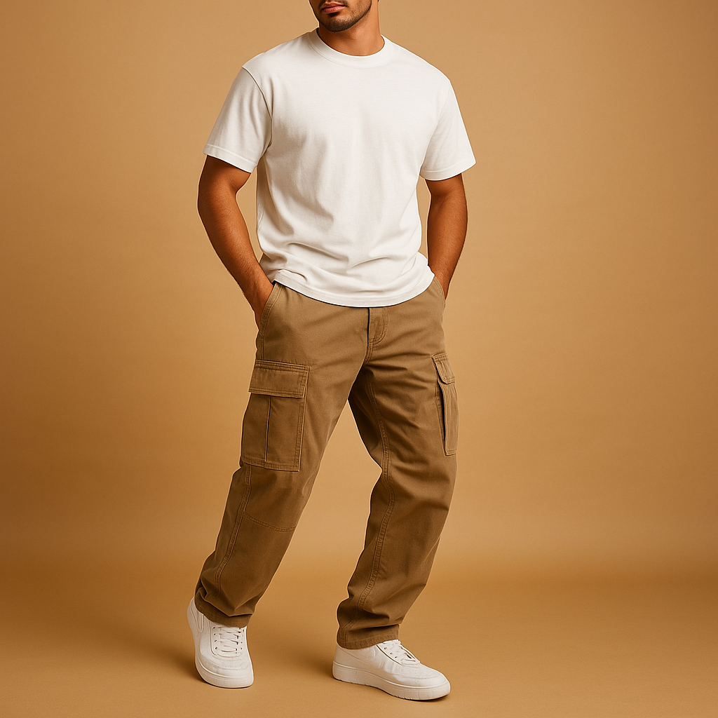 Herrenhose Gerade Form Funktionale Taschen