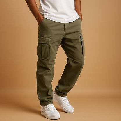 Herrenhose Gerade Form Funktionale Taschen