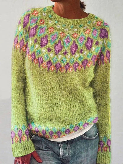 Stylisher Pullover Geometrische Muster