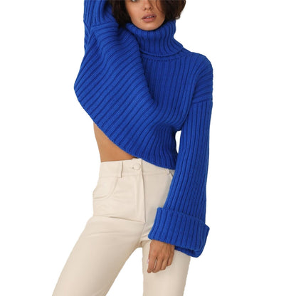 Damen Rollkragen Pullover Elegант - IdealeKleiden