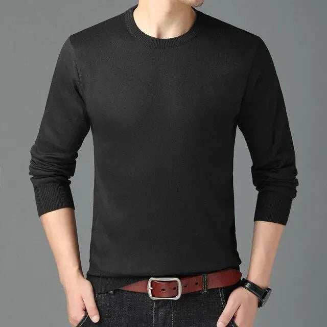 Herren Pullover Rundhals Elegant