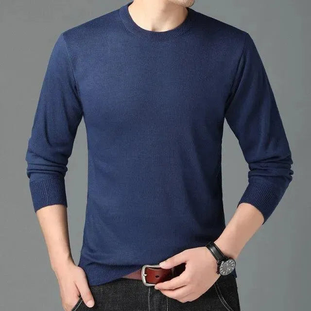 Herren Pullover Rundhals Elegant