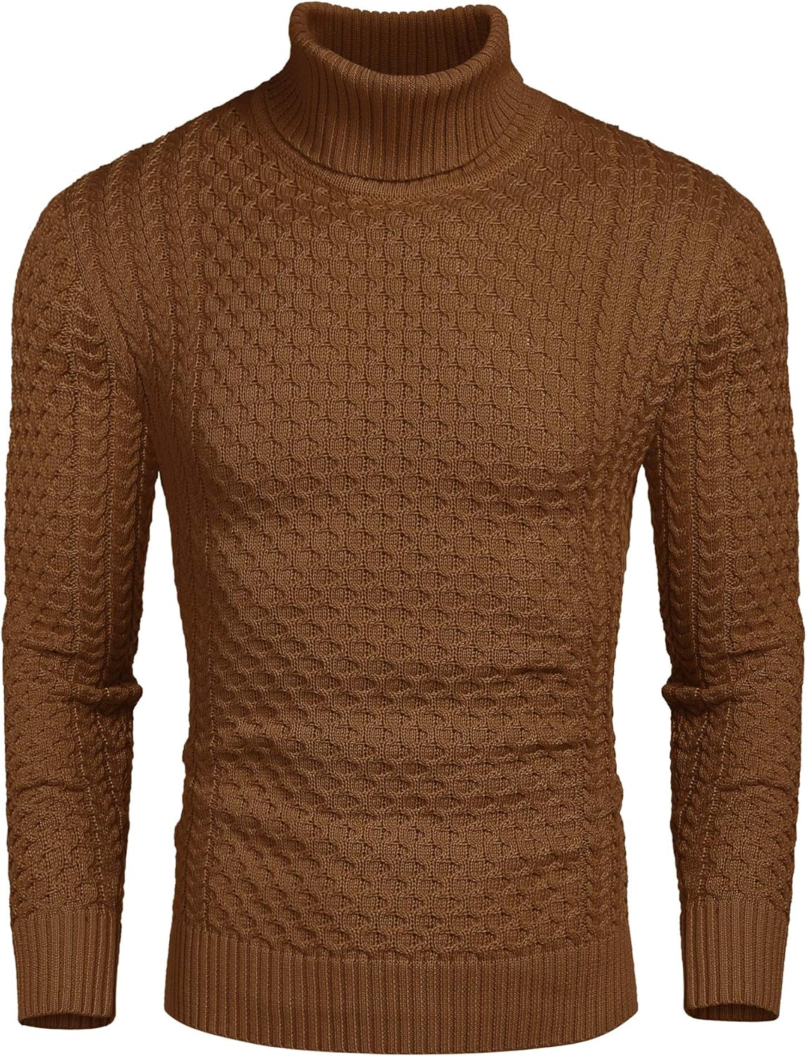 Bequemer Herren Pullover Rollkragen Strick