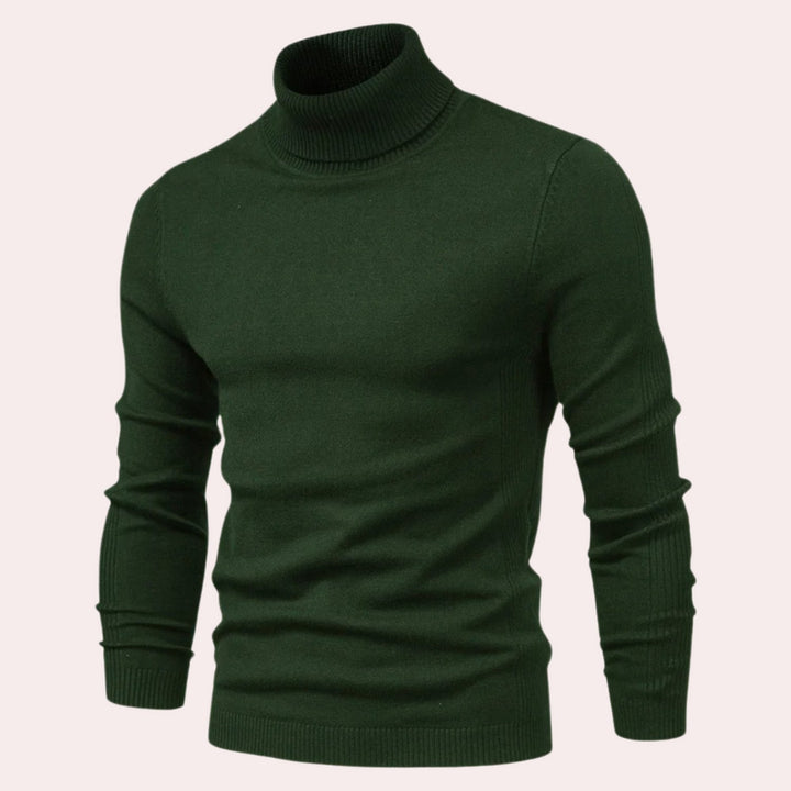 Bequemer Herren Pullover Rollkragen Style - IdealeKleiden