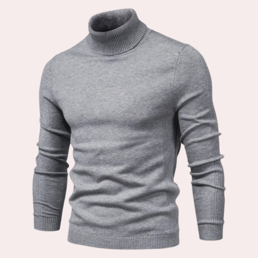 Bequemer Herren Pullover Rollkragen Style