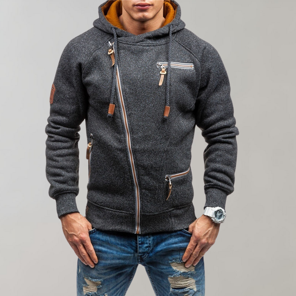 Bequemer Reißverschluss Hoodie Modern Sportlich
