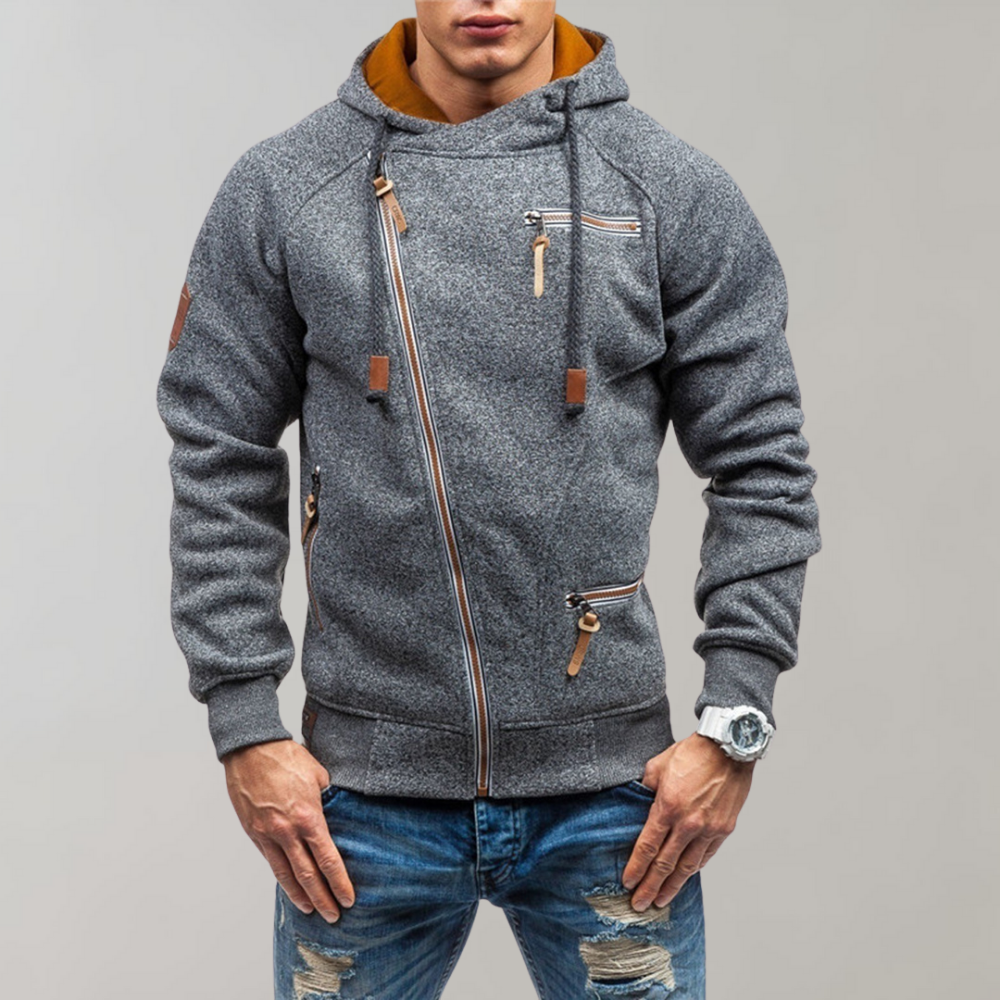Bequemer Reißverschluss Hoodie Modern Sportlich