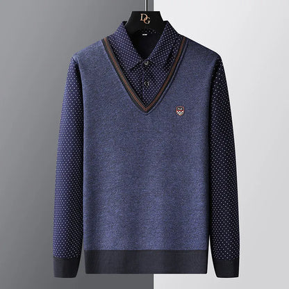 Herren Pullover Polo Style