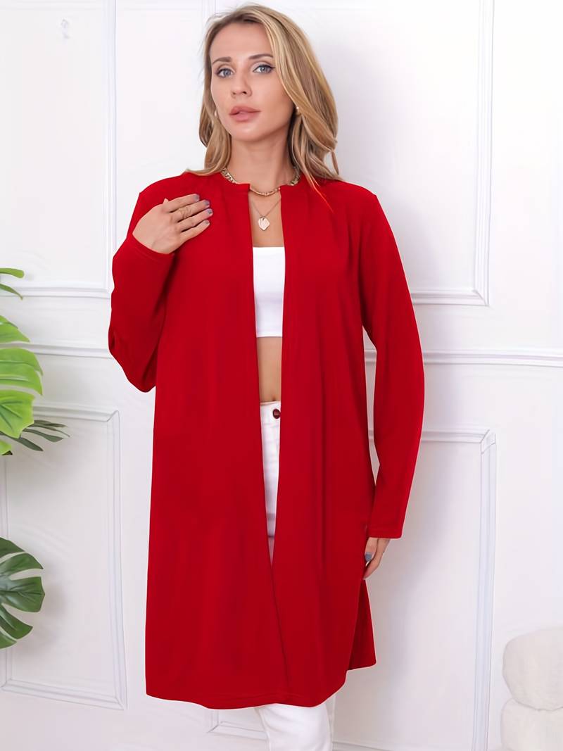 Lässiger Damen Blazer Offene Vorderseite