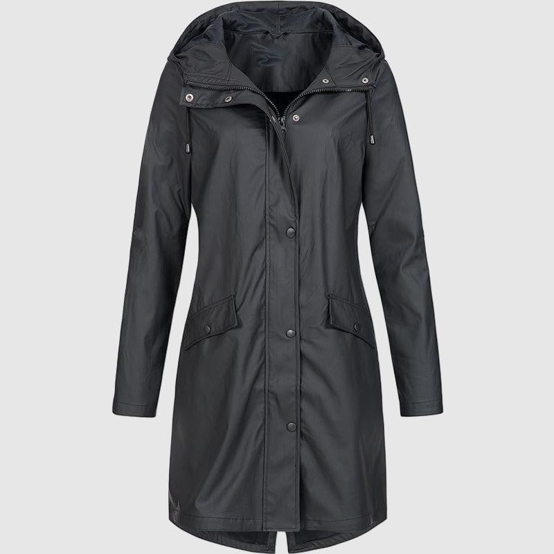 Wasserdichte Damen Regenjacke mit Kapuze - IdealeKleiden