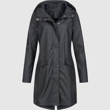 Wasserdichte Damen Regenjacke mit Kapuze - IdealeKleiden