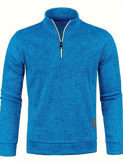 Herren Pullover Warm Reißverschluss Winter