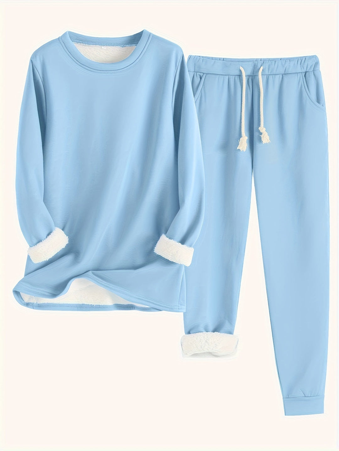 Damen Bequemes Winter-Pyjama-Set