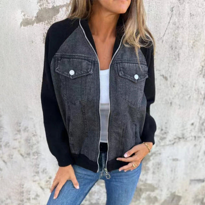 Stylistische Damen Jeansjacke Freizeit