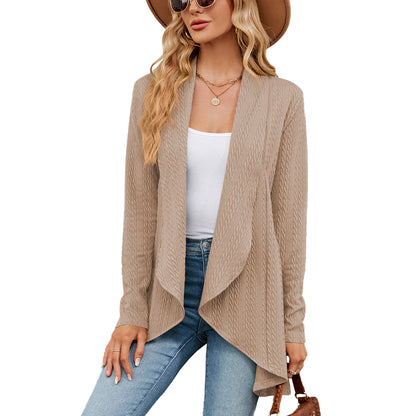 Elegante Damenjacke Langarm Uni Farbe