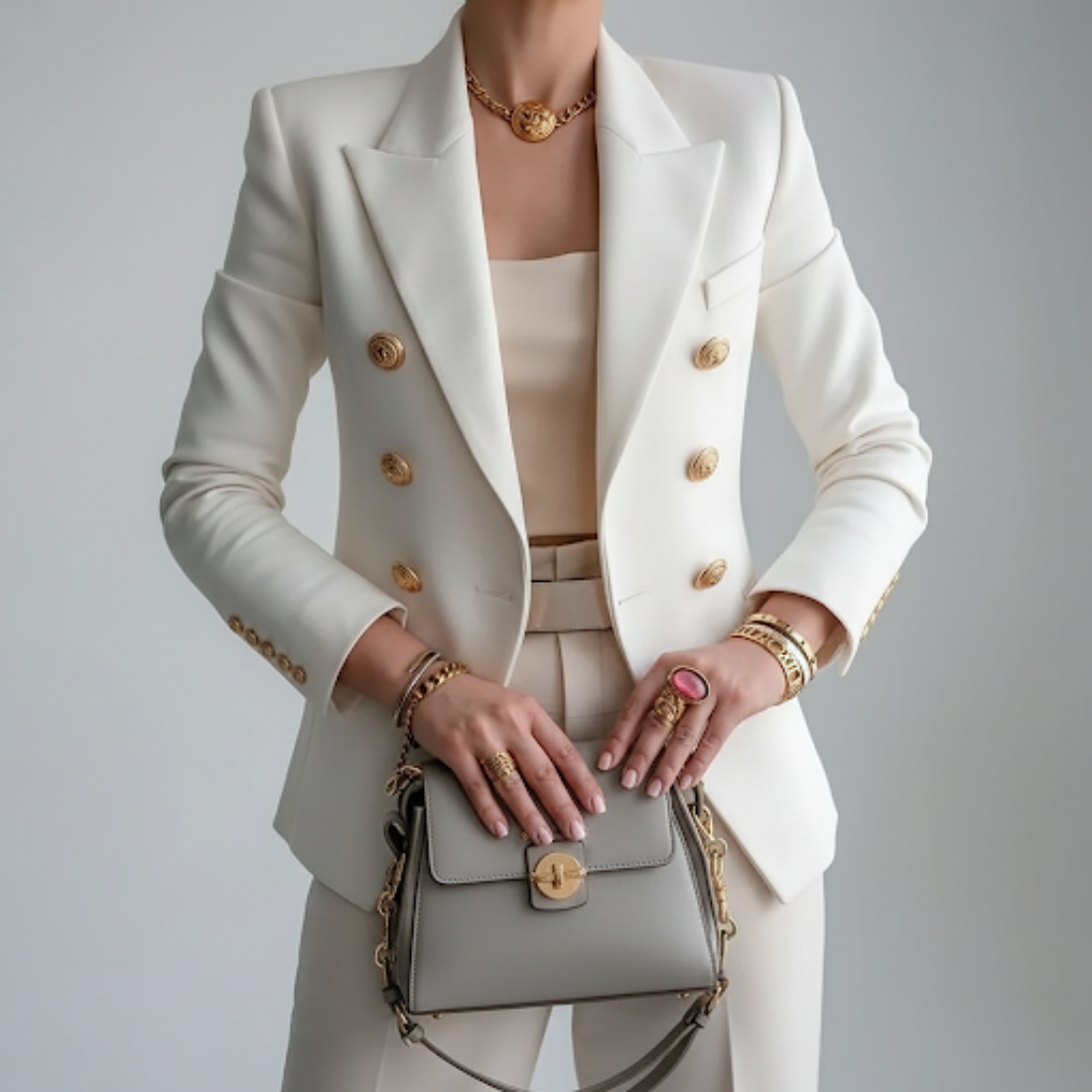 Damen Blazer Modern Chic Doppelreihig - IdealeKleiden