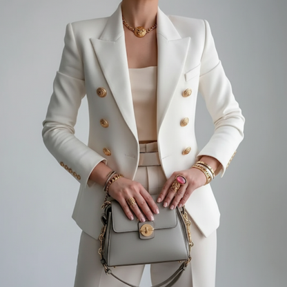 Damen Blazer Modern Chic Doppelreihig - IdealeKleiden