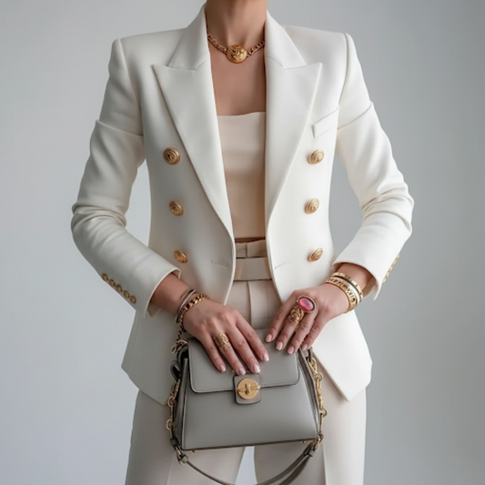Damen Blazer Modern Chic Doppelreihig - IdealeKleiden