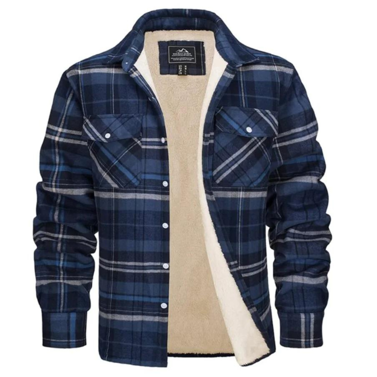 Karierter Fleece-Mantel Warm & Elegant