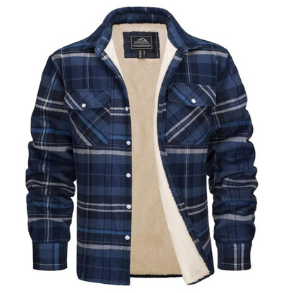 Karierter Fleece-Mantel Warm & Elegant